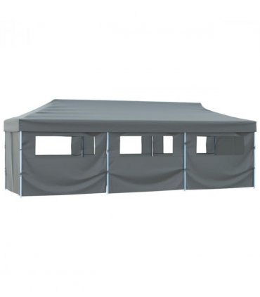 vidaXL Folding Pop-up Party Tent with 8 Sidewalls 870x291x315 cm Anthracite