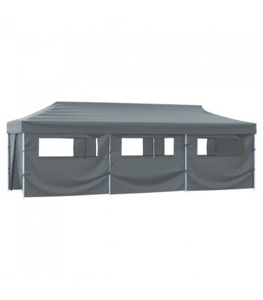 vidaXL Folding Pop-up Party Tent with 8 Sidewalls 870x291x315 cm Anthracite