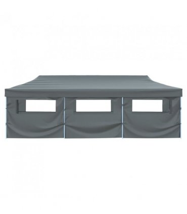 vidaXL Folding Pop-up Party Tent with 8 Sidewalls 870x291x315 cm Anthracite