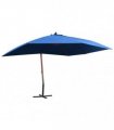 vidaXL Garden Parasol | Blue | Polyester, Bamboo, Firwood | 400x300 cm