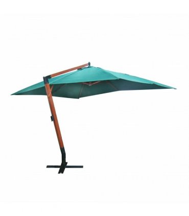 vidaXL Floating Garden Parasol | Green | Polyester | Large | Height-Adjustable