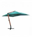 vidaXL Floating Garden Parasol | Green | Polyester | Large | Height-Adjustable