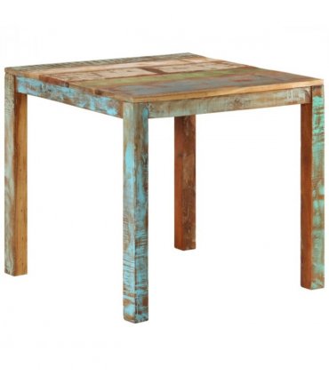 vidaXL Dining Table 82x80x76 cm Solid Reclaimed Wood — Size: 82 x 80 x 76 cm
