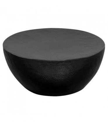 vidaXL Coffee Table | Black | Hammered aluminium | Medium | Appealing Design — Size: 70 x 30 cm