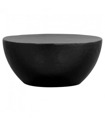 vidaXL Coffee Table | Black | Hammered aluminium | Medium | Appealing Design — Size: 70 x 30 cm
