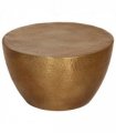vidaXL Coffee Table Hammered Aluminium Ø 50x30 cm Brass — Size: 50 x 30 cm