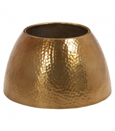 vidaXL Coffee Table Hammered Aluminium Ø 50x30 cm Brass — Size: 50 x 30 cm
