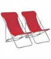 vidaXL Beach Chair | Set of 2 | Red
