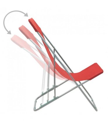 vidaXL Beach Chair | Set of 2 | Red