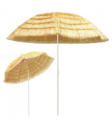 vidaXL Beach Parasol | Natural | Polypropylene — Size: 300 cm