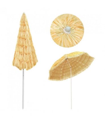 vidaXL Beach Parasol | Natural | Polypropylene — Size: 300 cm