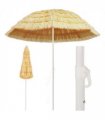 vidaXL Beach Parasol | Natural | Polypropylene, Polyester, Powder-Coated Steel — Size: 240 cm
