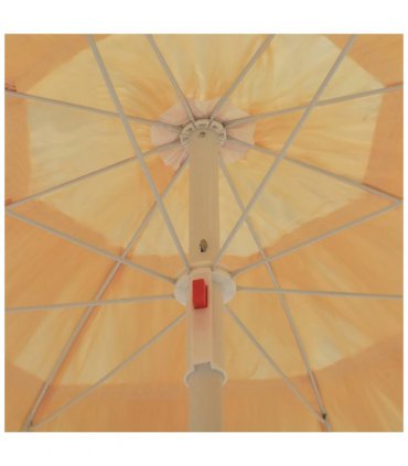 vidaXL Beach Parasol | Natural | Polypropylene | Medium | Height-Adjustable — Size: 180 cm