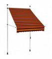 vidaXL Manual Retractable Awning 100 cm Orange and Brown — Model: white frame