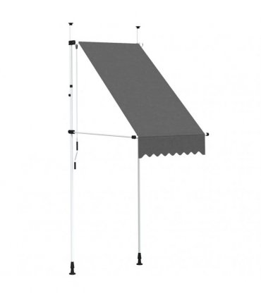 vidaXL Manual Retractable Awning 100 cm Anthracite — Model: white frame
