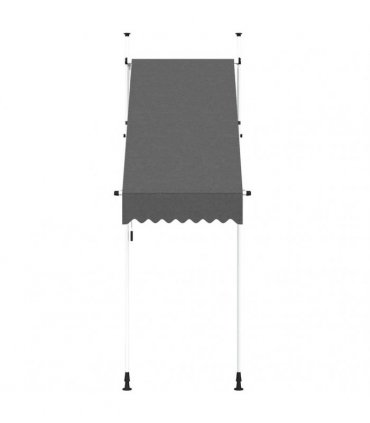 vidaXL Manual Retractable Awning 100 cm Anthracite — Model: white frame