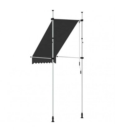 vidaXL Manual Retractable Awning 100 cm Anthracite — Model: white frame