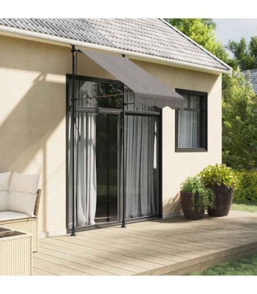 vidaXL Retractable Awning Anthracite 100x150 cm Fabric and Steel — Model: anthracite frame