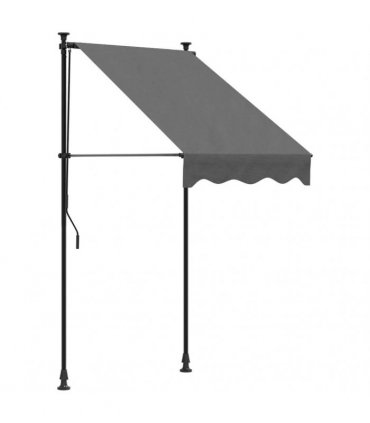 vidaXL Retractable Awning Anthracite 100x150 cm Fabric and Steel — Model: anthracite frame