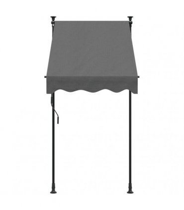 vidaXL Retractable Awning Anthracite 100x150 cm Fabric and Steel — Model: anthracite frame
