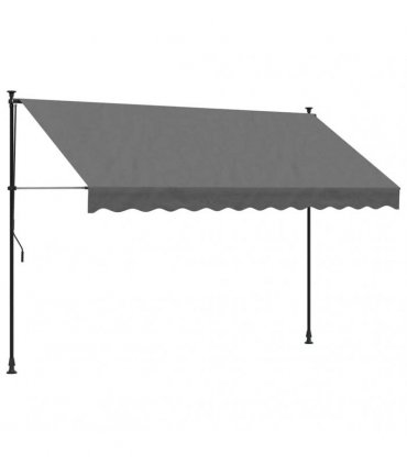 vidaXL Retractable Awning Anthracite 300x150 cm Fabric and Steel — Model: anthracite frame