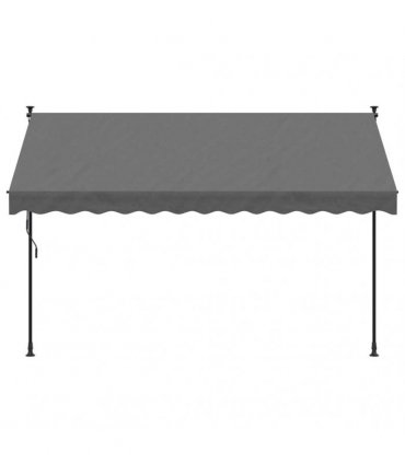 vidaXL Retractable Awning Anthracite 300x150 cm Fabric and Steel — Model: anthracite frame