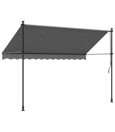 vidaXL Retractable Awning Anthracite 300x150 cm Fabric and Steel — Model: anthracite frame