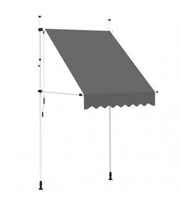 vidaXL Manual Retractable Awning 150 cm Anthracite — Model: white frame