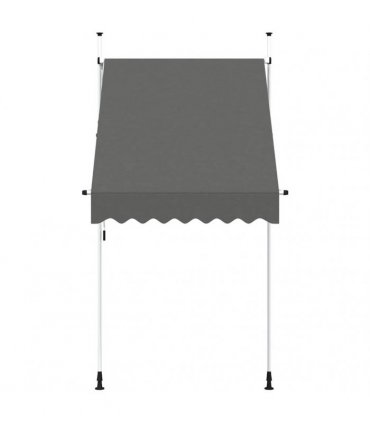 vidaXL Manual Retractable Awning 150 cm Anthracite — Model: white frame
