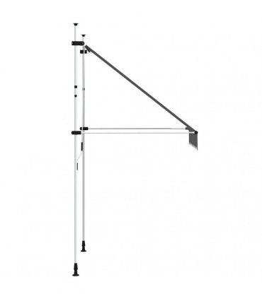 vidaXL Manual Retractable Awning 150 cm Anthracite — Model: white frame