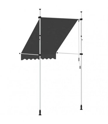 vidaXL Manual Retractable Awning 150 cm Anthracite — Model: white frame