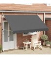 vidaXL Manual Retractable Awning 350 cm Anthracite — Model: white frame