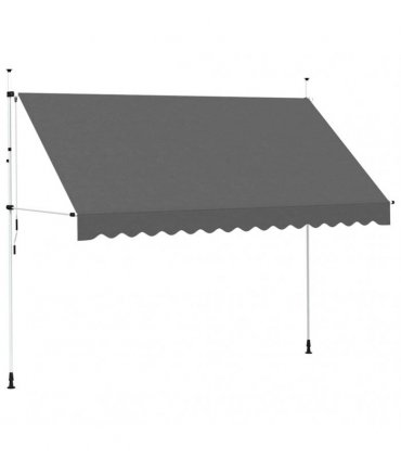 vidaXL Manual Retractable Awning 350 cm Anthracite — Model: white frame