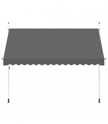 vidaXL Manual Retractable Awning 350 cm Anthracite — Model: white frame