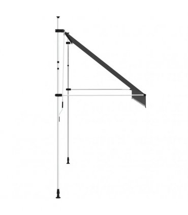 vidaXL Manual Retractable Awning 350 cm Anthracite — Model: white frame