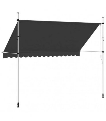 vidaXL Manual Retractable Awning 350 cm Anthracite — Model: white frame