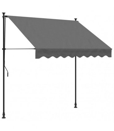 vidaXL Retractable Awning Anthracite 200x150 cm Fabric and Steel — Model: anthracite frame