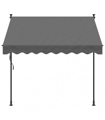 vidaXL Retractable Awning Anthracite 200x150 cm Fabric and Steel — Model: anthracite frame