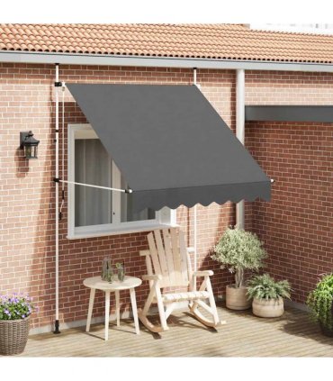 vidaXL Manual Retractable Awning 200 cm Anthracite — Model: white frame
