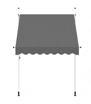 vidaXL Manual Retractable Awning 200 cm Anthracite — Model: white frame