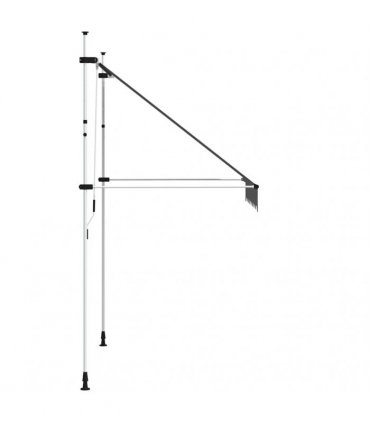 vidaXL Manual Retractable Awning 200 cm Anthracite — Model: white frame