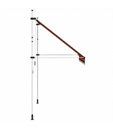 vidaXL Manual Retractable Awning 250 cm Orange and Brown — Model: white frame