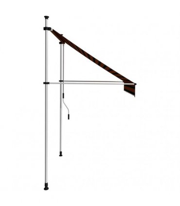 vidaXL Manual Retractable Awning 200 cm Orange and Brown — Model: white frame