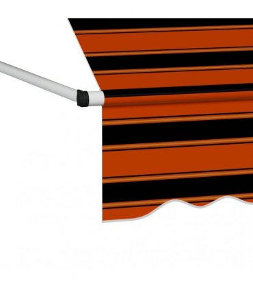 vidaXL Manual Retractable Awning 200 cm Orange and Brown — Model: white frame