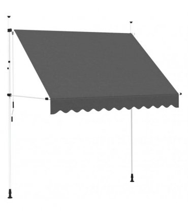 vidaXL Manual Retractable Awning 250 cm Anthracite — Model: white frame