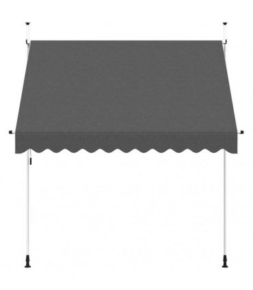 vidaXL Manual Retractable Awning 250 cm Anthracite — Model: white frame