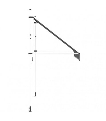 vidaXL Manual Retractable Awning 250 cm Anthracite — Model: white frame
