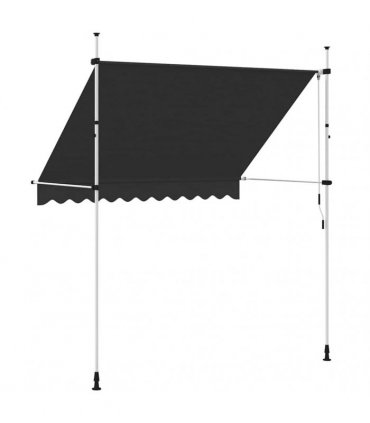 vidaXL Manual Retractable Awning 250 cm Anthracite — Model: white frame