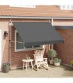 vidaXL Manual Retractable Awning 300 cm Anthracite — Model: white frame