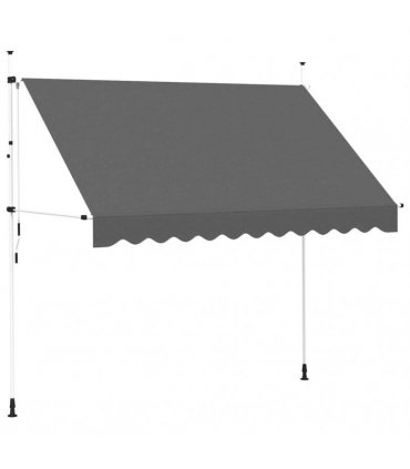 vidaXL Manual Retractable Awning 300 cm Anthracite — Model: white frame